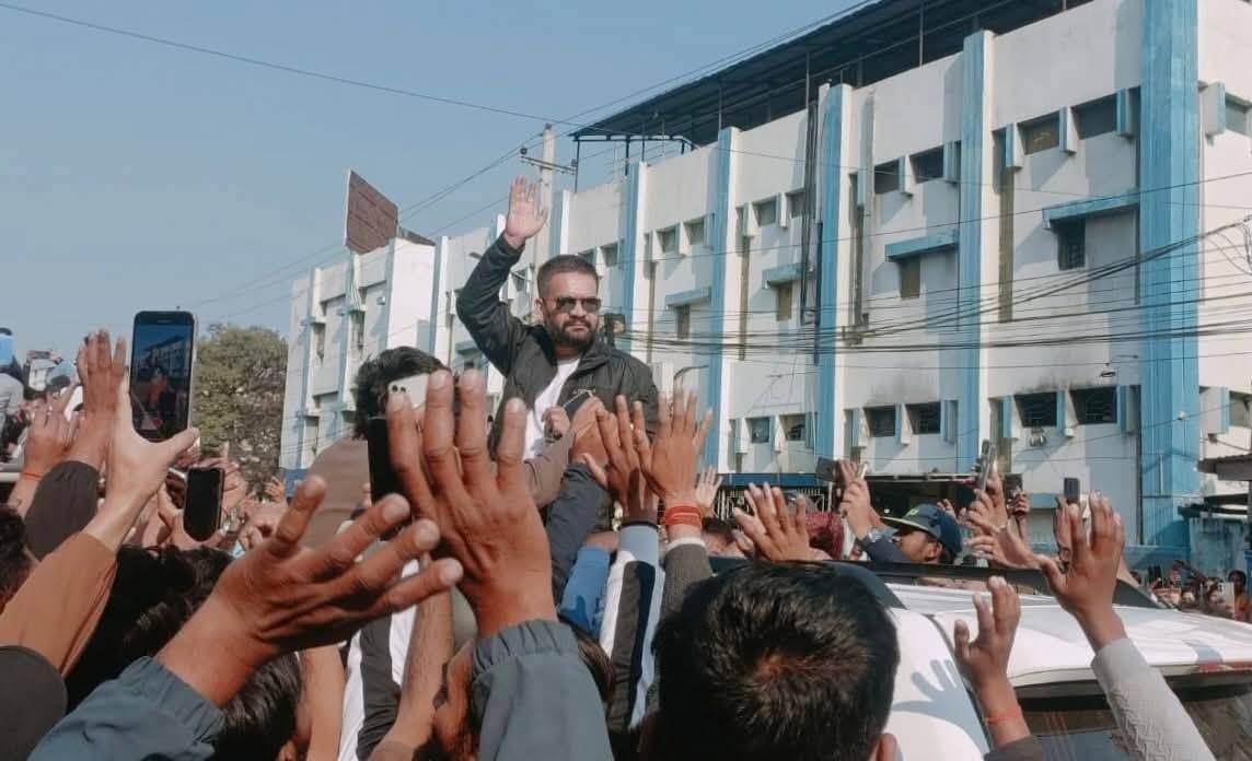 बीरगंजमा बालेनको रोड शो, गर्मायो राजनीतिक माहोल